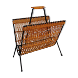 Vintage wicker magazine holder