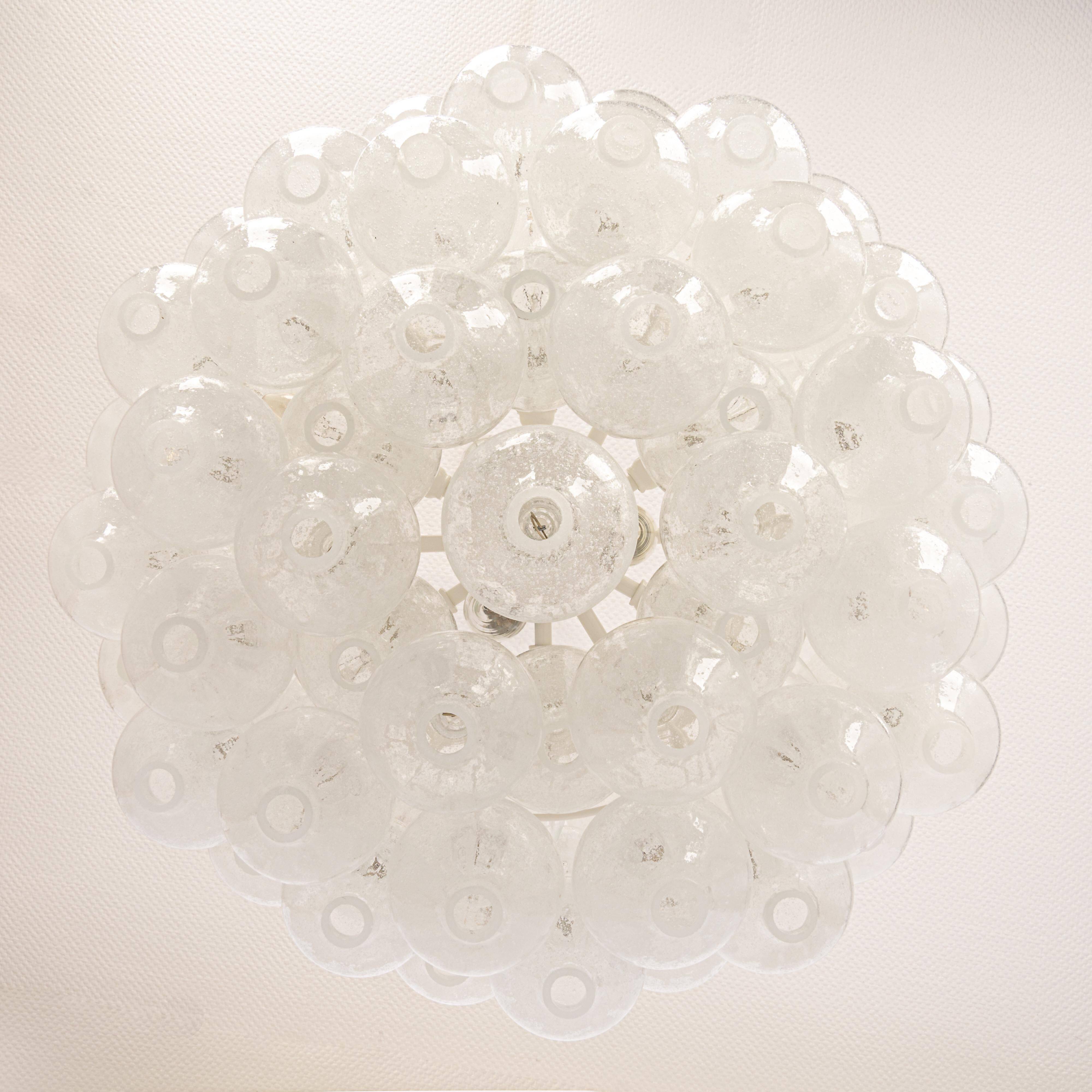Large glass chandelier Tulipan by Kalmar, Austria, 1960s