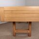 Large extendable dining table in solid oak by Guillerme and Chambron.