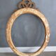 Large old oval wooden grandmother frame