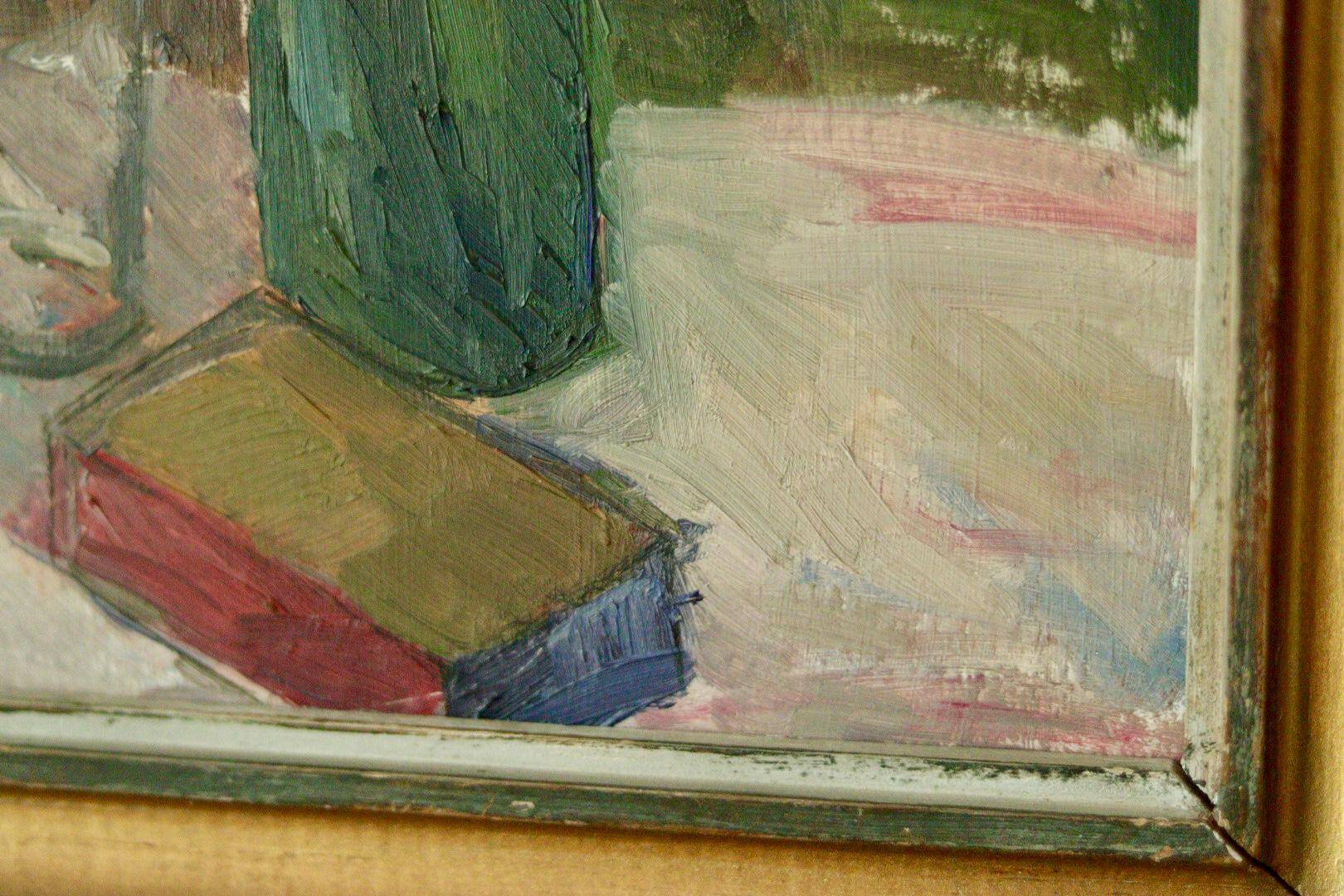 Original vintage still life – vase of flowers