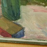 Original vintage still life – vase of flowers