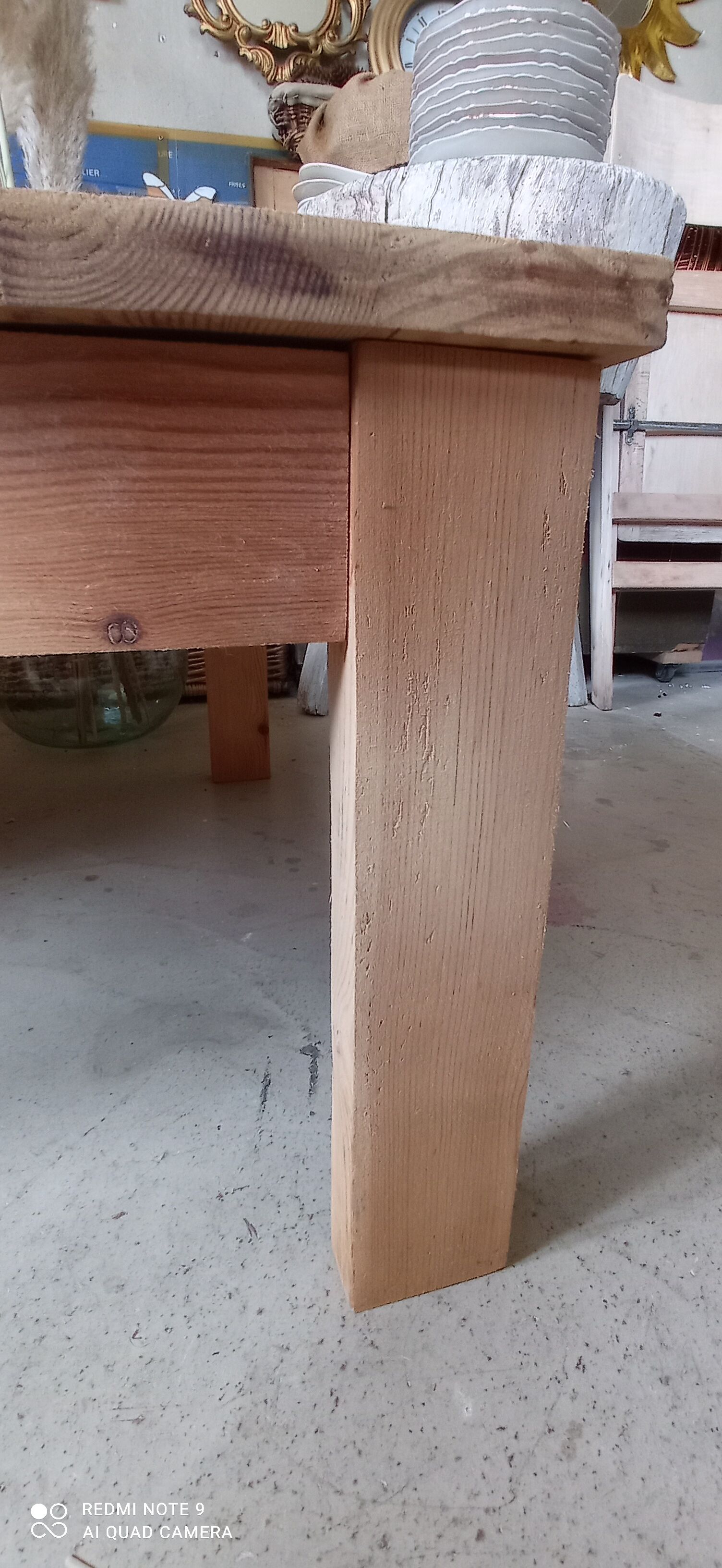 Rough wooden table