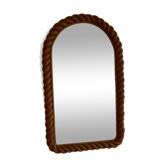 60s rope mirror attributed 38x64cm