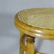 Bistro Stool by Fischel 1890/1900 caned, no Thonet (Height 52 cm)