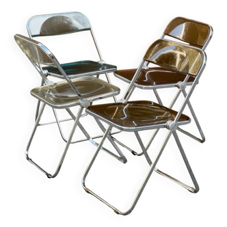 Four Plia Chair G. Piretti For Anonima Castelli