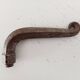 19th-century antique door handle in forged steel
