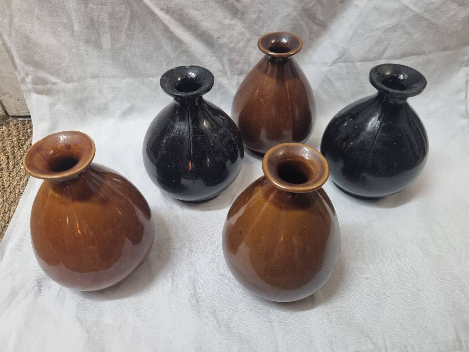 Ceramic sake bottle vase from 1970