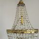 Preciosa Jablonec Czech Crystal & Brass Montgolfier Single Light Chandelier 4550