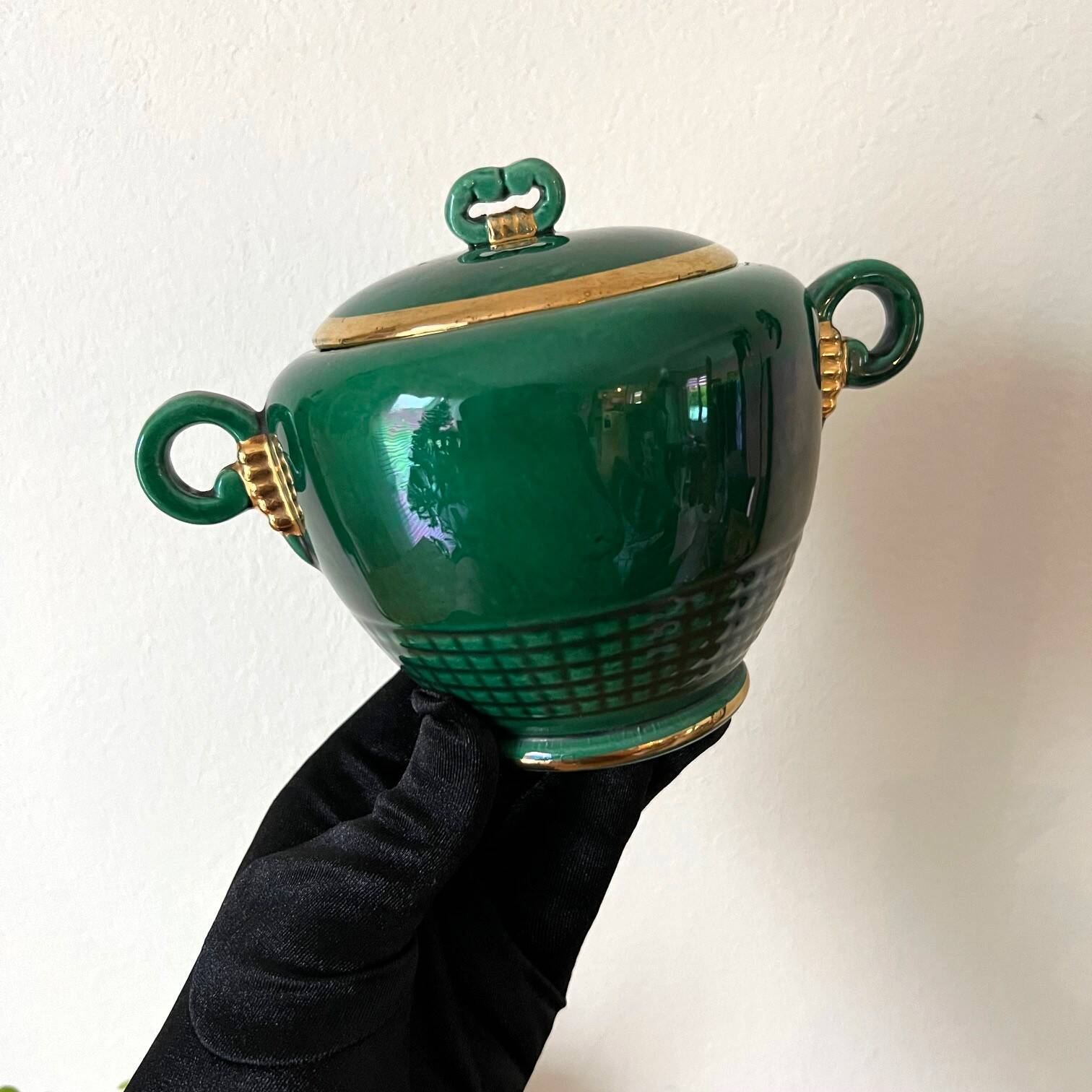 Saint Clément porcelain sugar bowl
