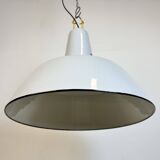 Industrial Grey Enamel Factory Pendant Lamp from Philips, 1960s