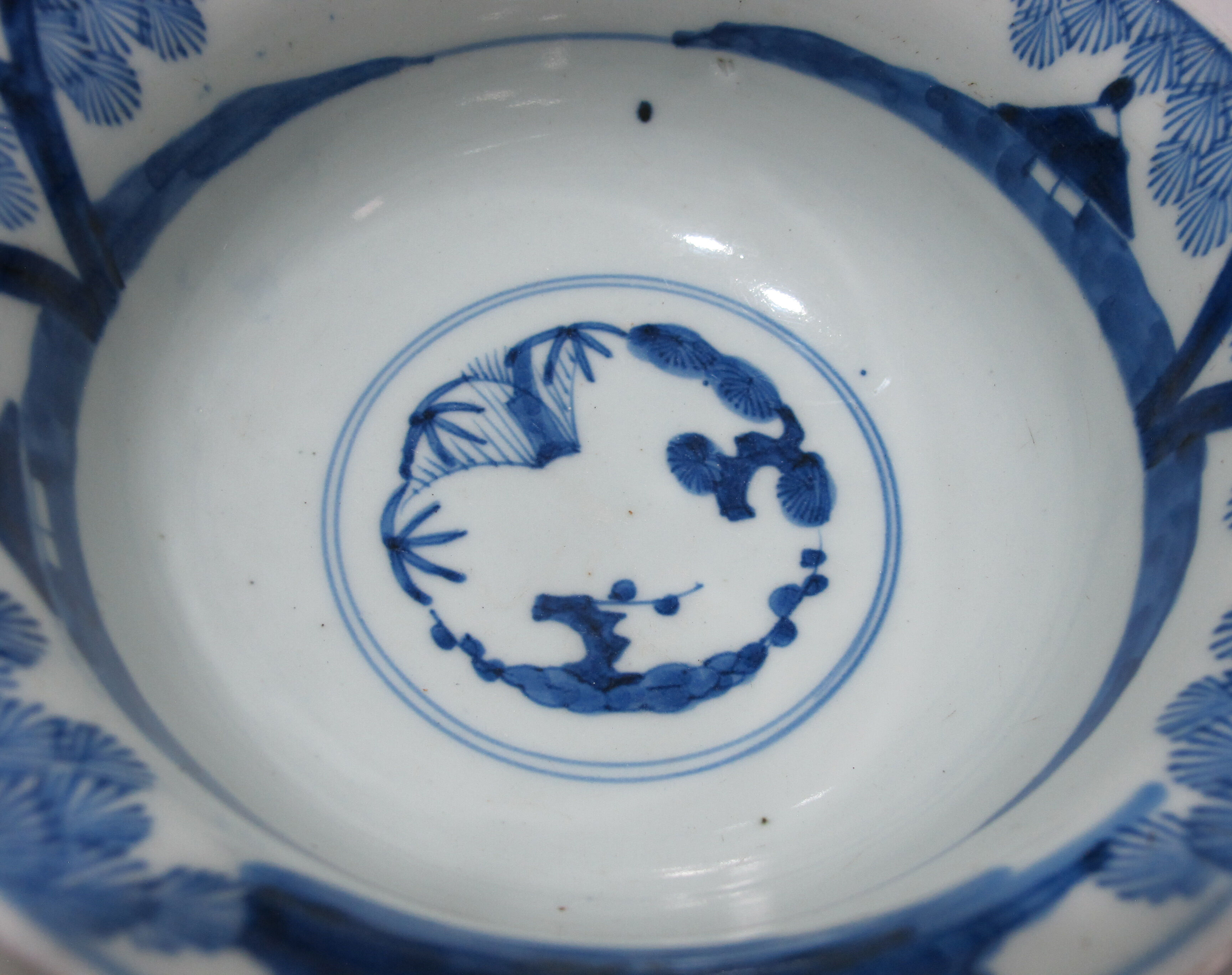 Cache pot bleu blanc Chinois Chine 18è siècle