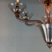 Venetian lustre made of Murano glass in amethyst colour, circa 1920.