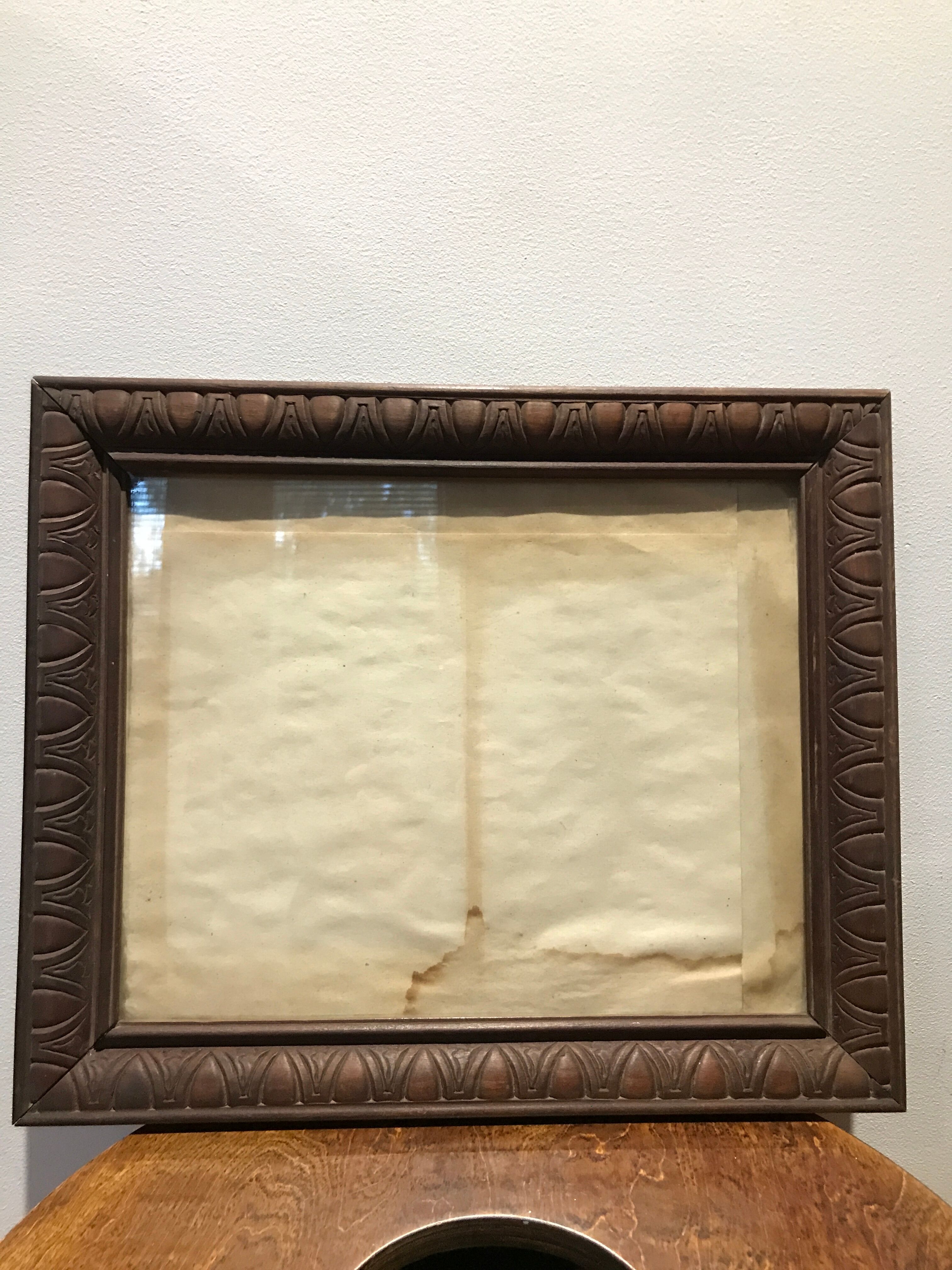 Wooden frame and glass