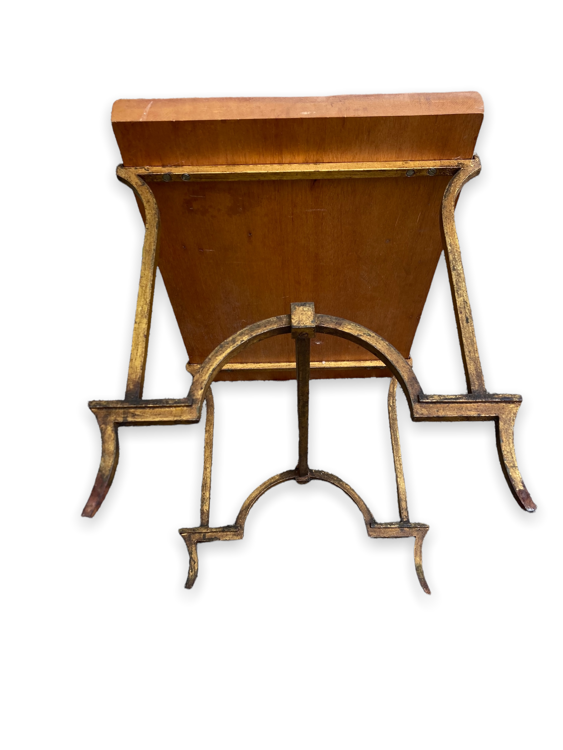 Side table in wood and metal mordoré