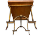 Table d'appoint en bois et métal mordoré