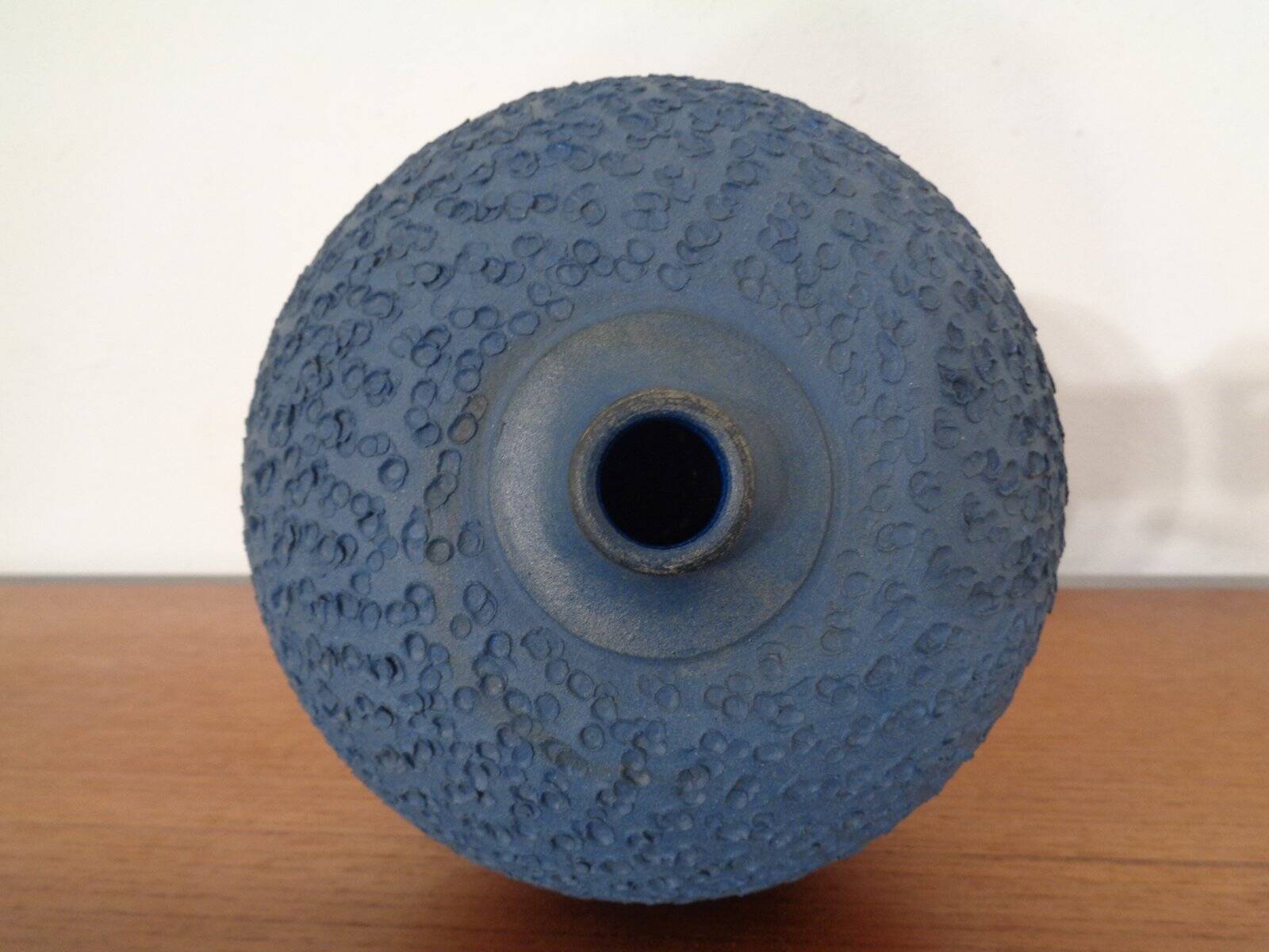 Bauhaus Blue Studio Ceramic Vase by Heiner Hans Körting, 1940s