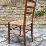 Italian chair in rope and wood
