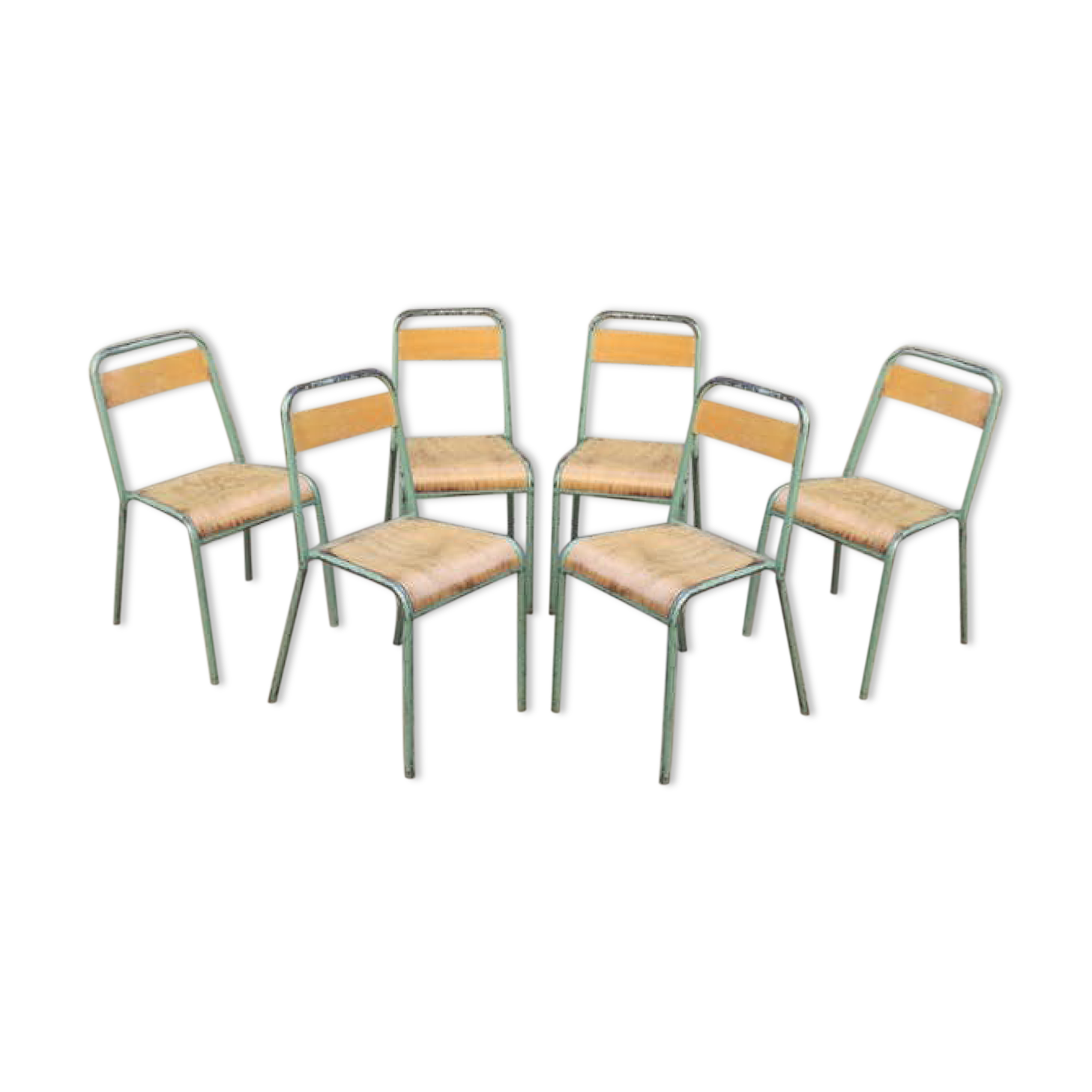 Set of 6 chairs school Stella