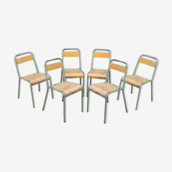 Set de 6 chaises école Stella