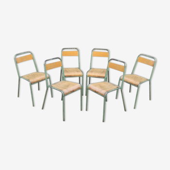 Set of 6 chairs school Stella