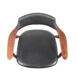Fauteuil scandinave en teck Erik Kirkegaard Suède 1960
