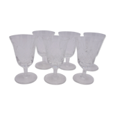 Lot de 6 verres en cristal