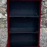 Square plexiglass shelf, burgundy red, david lange vintage 1980