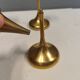 Danish designed candle holders in solid brass.