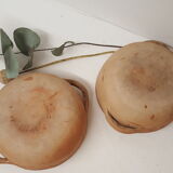 Glazed terracotta bowl duo