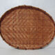 2 plateaux rotin bambou ethnique vintage