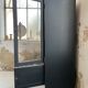 Old black storage window