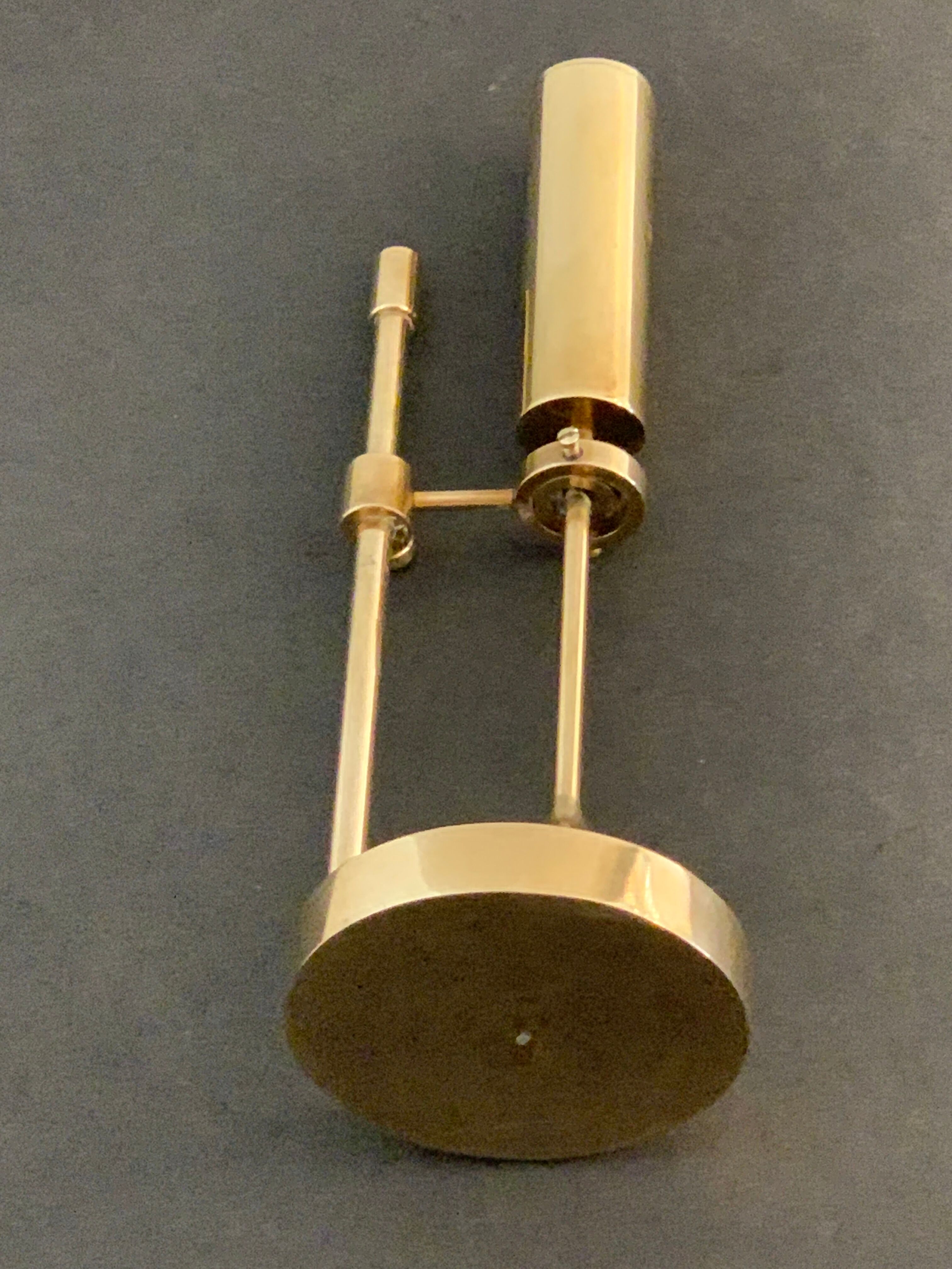 Marine gyroscopic oil lamp in polished solid brass, Ilse Ammonsen for Daproma, Denmark, 1950