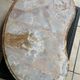 Lot of 3 marble and brass nesting tables.