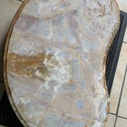 Lot 3 tables gigognes marbre et laiton