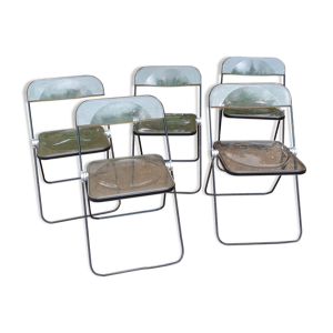 Set de 5 chaises pliantes Plia de Giancarlo Piretti pour Castelli