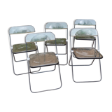 5 Folding chairs Plia Giancarlo Piretti for Castelli
