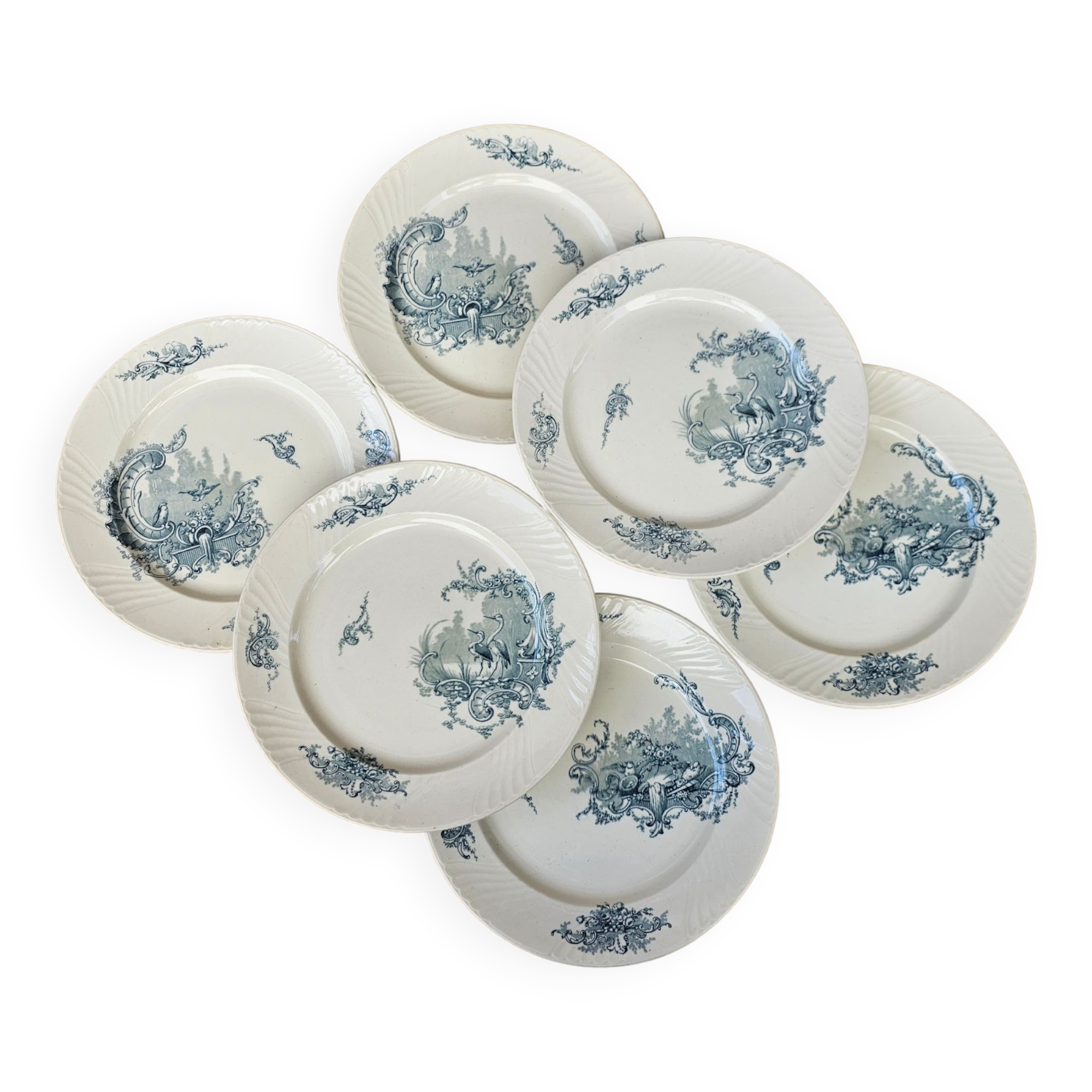 Lunéville “Rocailles” flat plates