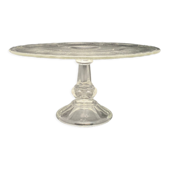 Presentation cup and footed service in transparent worked glass