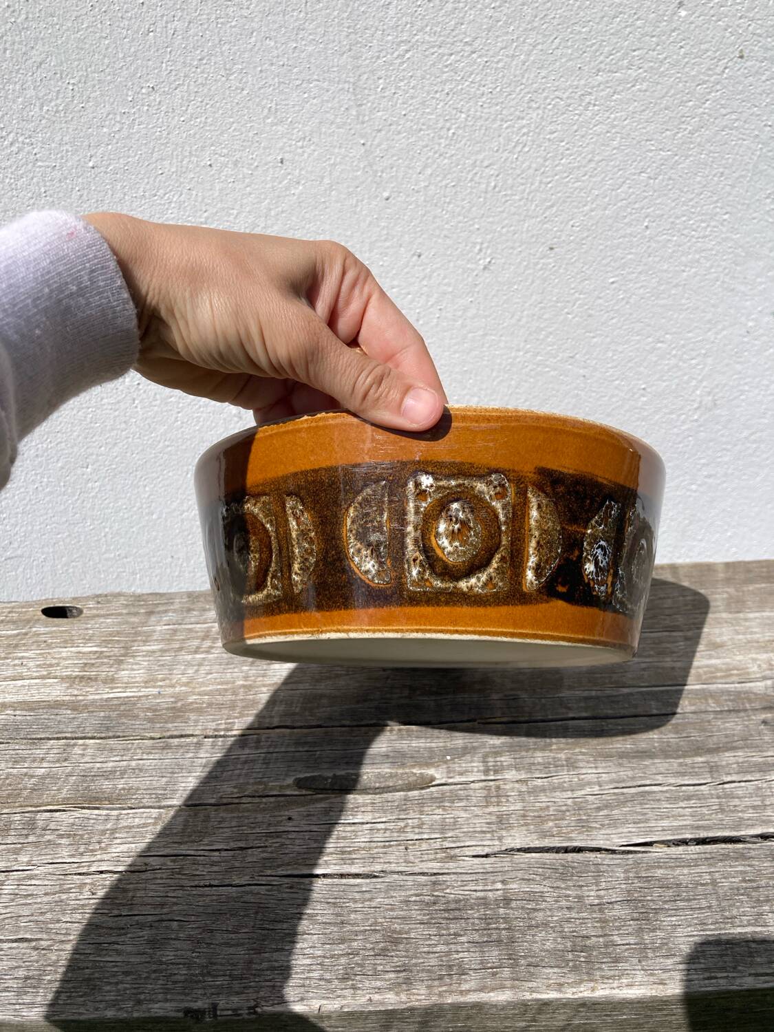 Glazed ceramic salad bowl 1970