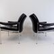 Lot de 2 fauteuils en cuir Röder Söhne by Miller Borgsen