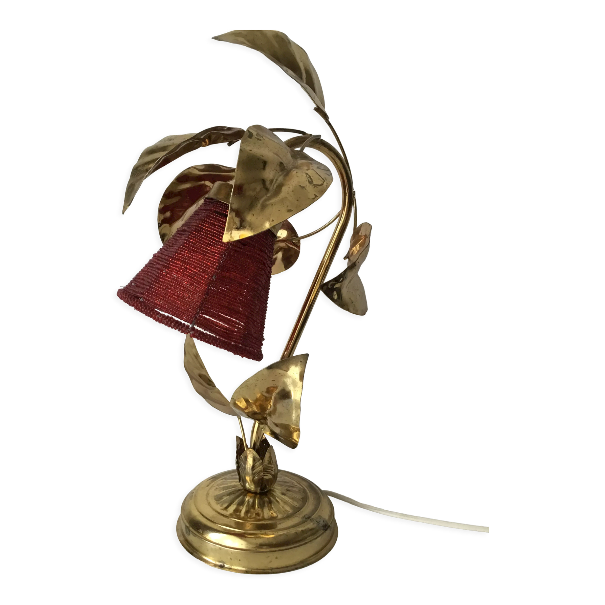 Floor lamp in gold metal