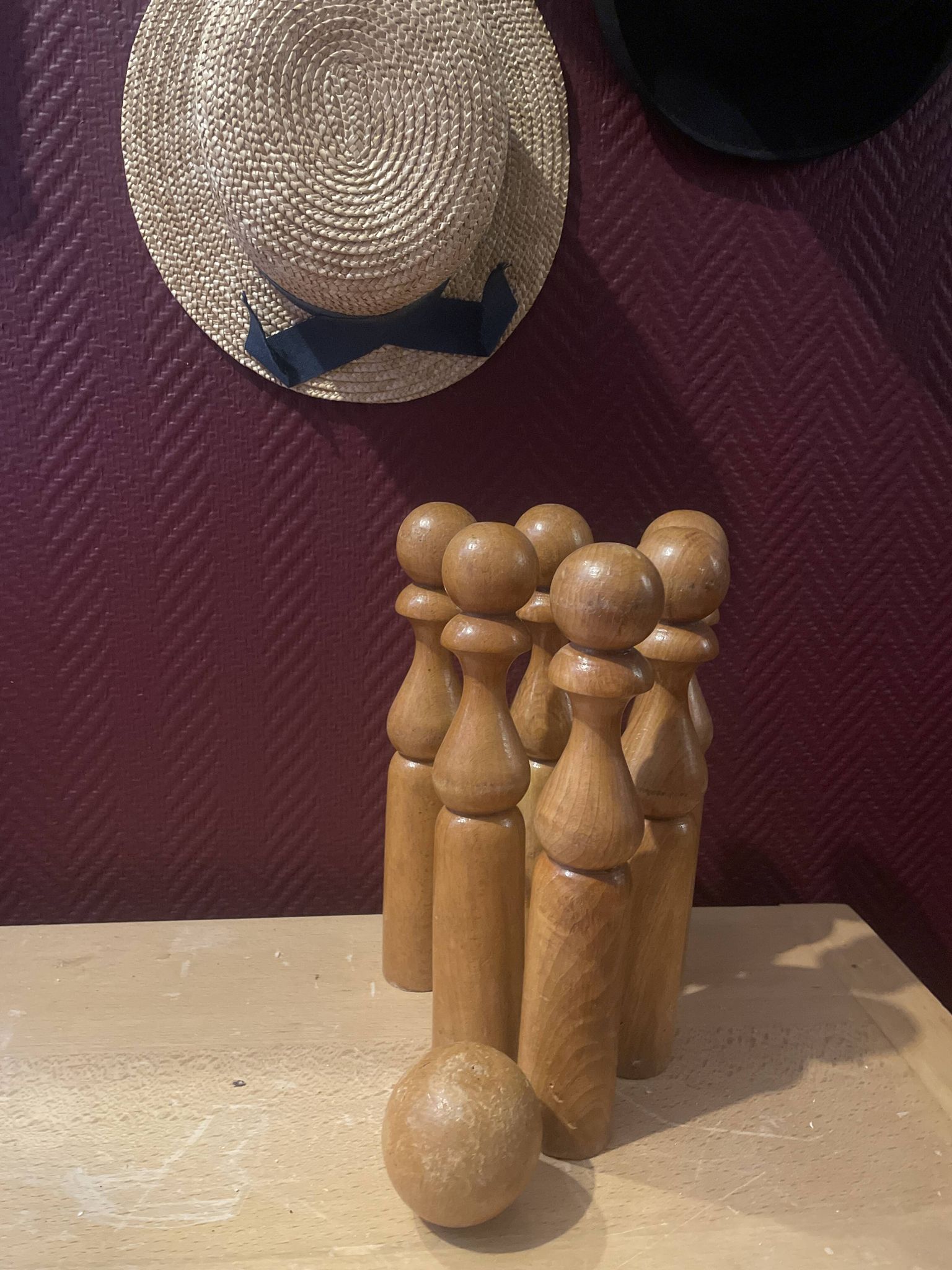 Jeu de quille en bois