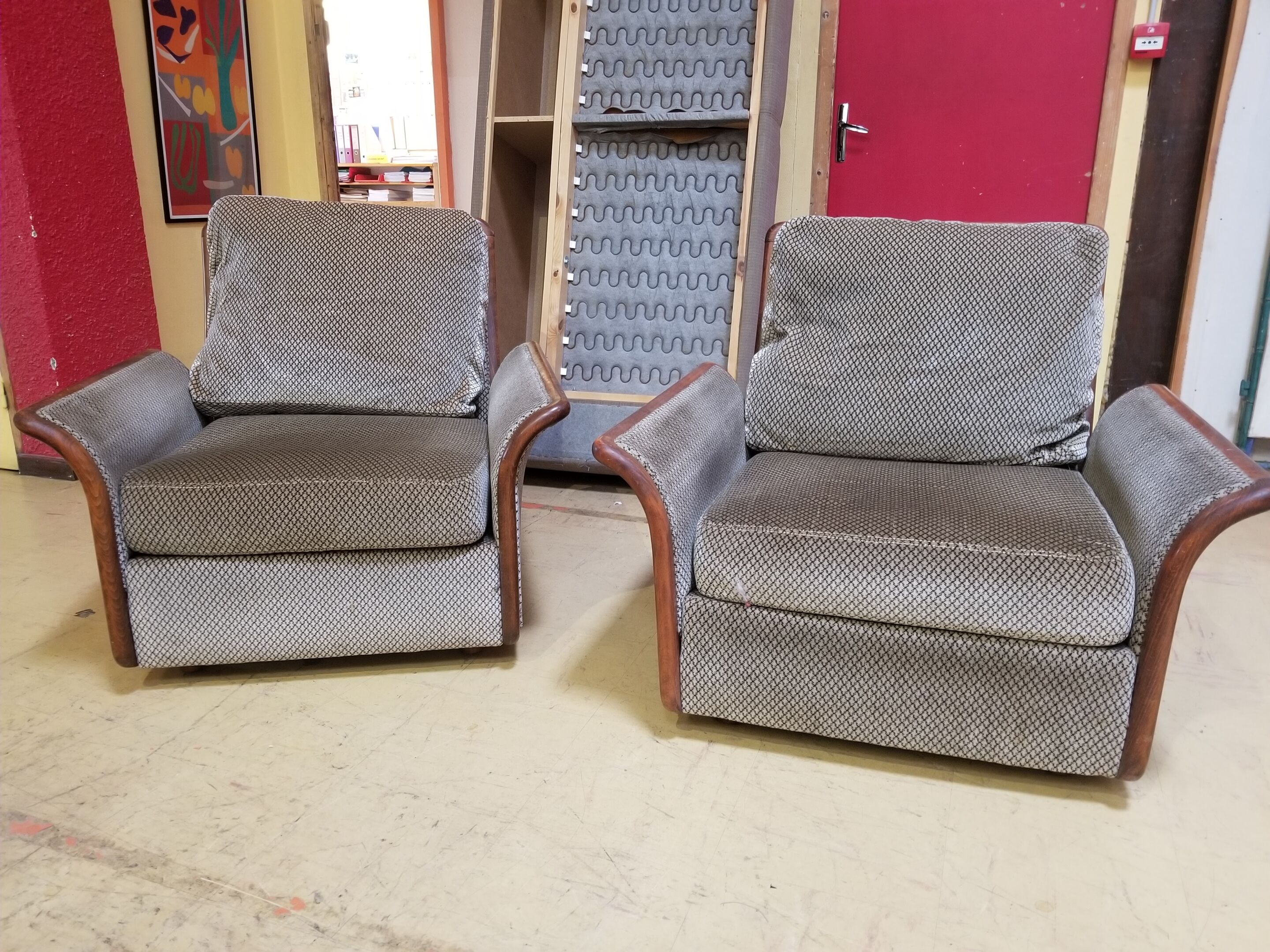 Paire de fauteuils ancien Burov de style Art Déco
