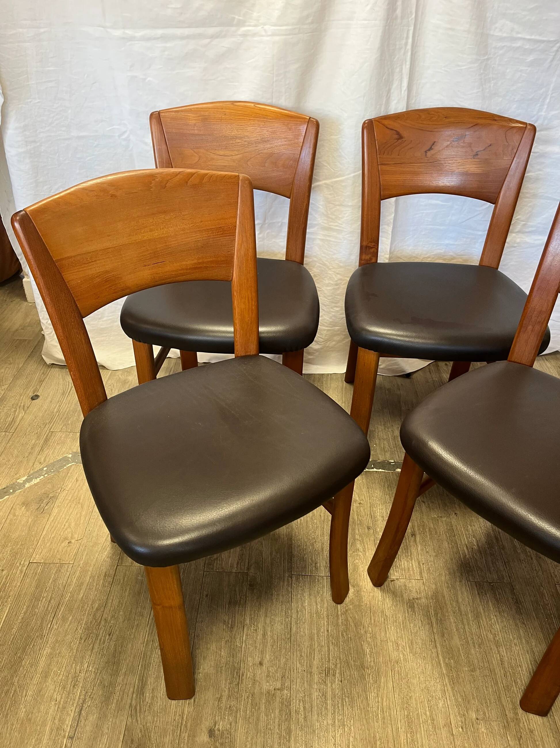 Scandinavian chairs in solid teak from the 1970s.