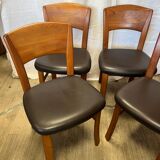 Scandinavian chairs in solid teak from the 1970s.