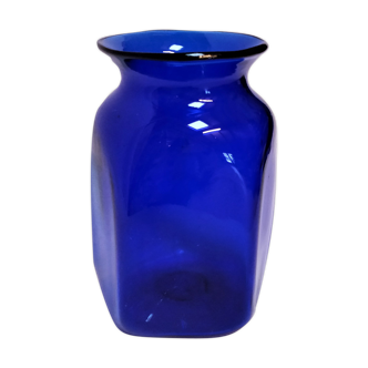 Blue glass vase