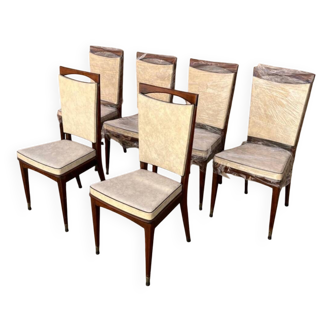 Set of 5 mid century chairs Ico Parisi style, Italian design from the 1960s