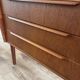 Vintage Danish teak commode with beautiful handles.