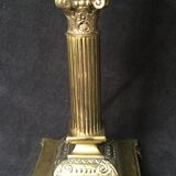 Bronze lamp foot fluted barrel with capitals